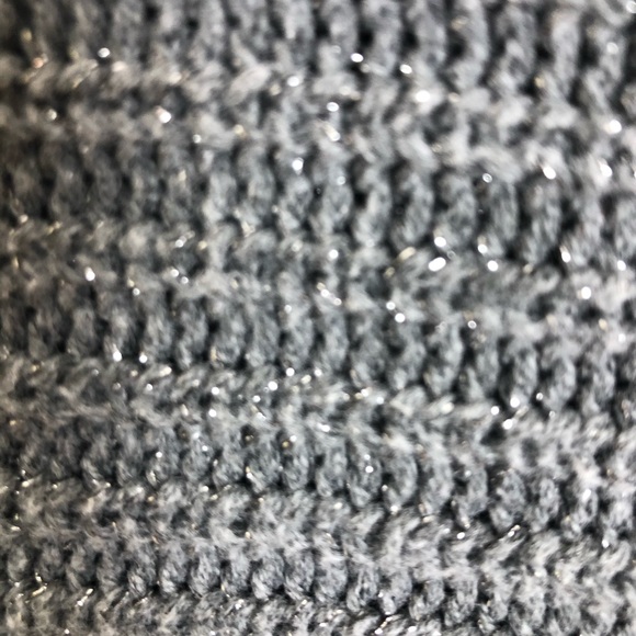 NWOT - Light Gray Metallic Batwing Sweater - Picture 3 of 6